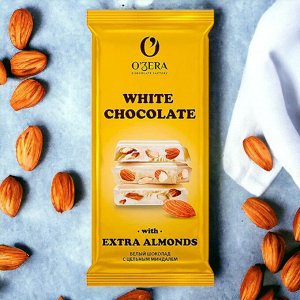 Белый шоколад с миндалем White and Extra Almond,«OЗera», 90 г