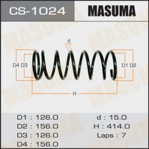Пружина подвески MASUMA rear CROWN/ JZS141, JZS143 CS-1024