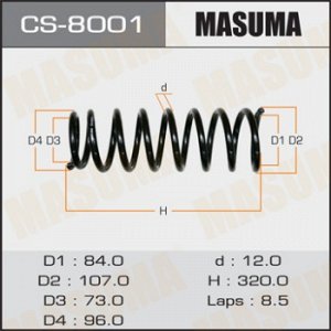 Пружина подвески MASUMA rear ESCUDO/ TD01W CS-8001