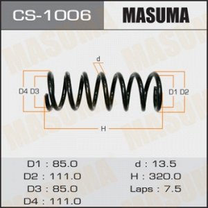Пружина подвески MASUMA front MARKII/CHASER/ JZX100 CS-1006