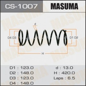 Пружина подвески MASUMA front IPSUM/ CXM10/SXM15 CS-1007