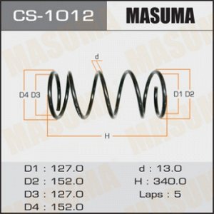 Пружина подвески MASUMA front COROLLA/ AE101, AE104, CE102, CE106, CE107 CS-1012