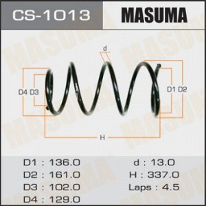 Пружина подвески MASUMA front COROLLA SPACIO/ ZZE124 CS-1013