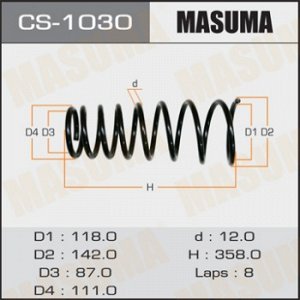 Пружина подвески MASUMA rear CALDINA/ CORONA/ ST190, ST195, ST215 CS-1030