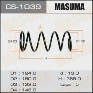 Пружина подвески MASUMA front CORONA/ ST191 CS-1039