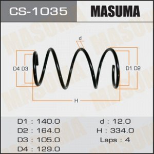 Пружина подвески MASUMA front FIELDER/ NZE120 CS-1035