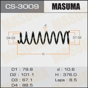 Пружина подвески MASUMA rear LANCER/ CS5W CS-3009