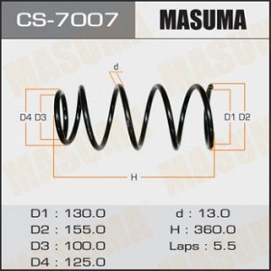 Пружина подвески MASUMA rear FORESTER/ SG5 CS-7007