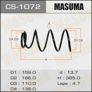Пружина подвески MASUMA front CAMRY/ ACV3#, MCV30 CS-1072