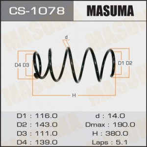 Пружина подвески MASUMA front CAMRY/ ACV30, MCV30, ACV35 CS-1078