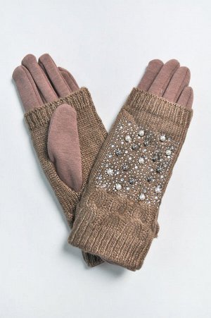 Перчатки женские с бусинами (размер: free size) арт. 208364
