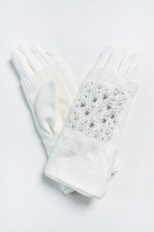 Перчатки женские с бусинами (размер: free size)  арт. 208368