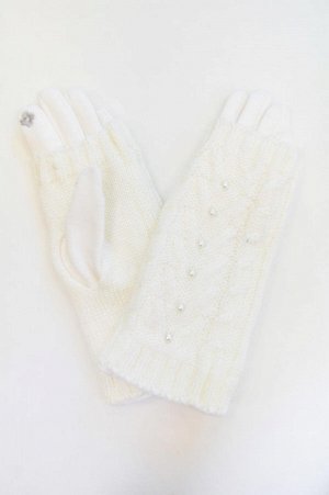 Перчатки-митенки женские сенсорные на флисе (р. free size) арт. 208293