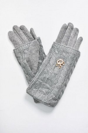 Перчатки-митенки женские с украшением (р. free size) арт. 208499