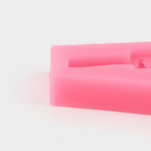 Молд для заливки «Автомат», силикон, 13,2x5,3 см, розовый