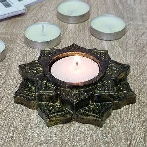 Набор "Восточная магия" подсвечник + свеча, гипс