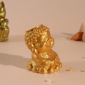 Подставка для благовоний, конусов «Будда», 5.5*6.5*7 см, золотой