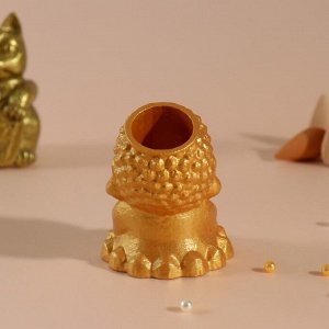 Подставка для благовоний, конусов «Будда», 5.5*6.5*7 см, золотой