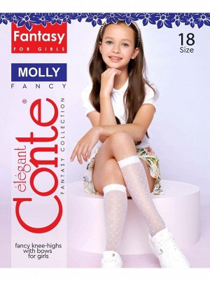Molly Гольфы детские белые для девочки в "сердечки"
