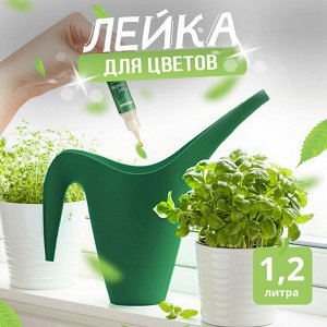 Лейка с длинным носиком без рассеивателя для полива комнатных растений, цветов, рассады, для сада, 1,2 л, 34x11,5x30 см