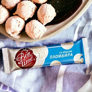 Батончик из воздушной нуги со вкусом пломбира. «Бон-Тайм», 20 г