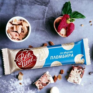 Батончик из воздушной нуги со вкусом пломбира. «Бон-Тайм», 20 г