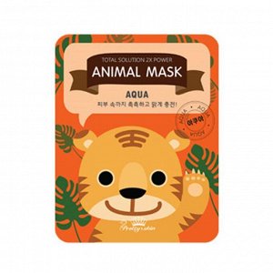 Pretty Skin / PrettySkin Маска тканевая для лица увлажняющая Mask Total Solution Animal Tiger Aqua, 25 гр