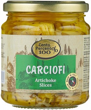 Резаные артишоки ТМ Cento Percento 280 гр /12