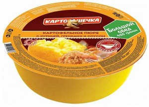 Пюре КАРТОШЕЧКА  кур и гренки+соус'Барбекью' 72г