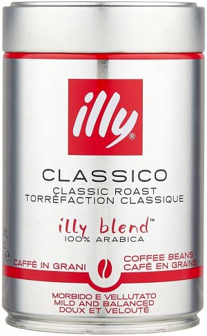 Кофе зерно  ILLY Classico средняя обжарка Арабика 100 % ж/б  250 г