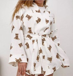 Пижама Пижамный комплект
шорты ,рубашка
материал хлопок