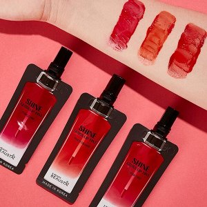 Beausta Набор стойких тинтов для губ / Shine Gloss Lip Tint, 3 шт.