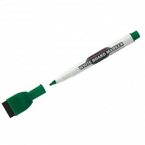 Маркер для магнитных досок Line Plus &quot;MiniMax-820&quot; зеленый, пулевидный, 2мм, с магнитом и губкой