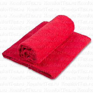 Махровое полотенце красное 40х70