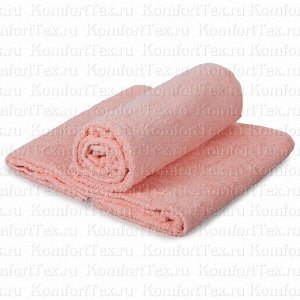 Махровое полотенце персиковое 40х70