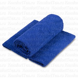 Махровое полотенце синее 40х70