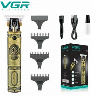 Профессиональный Триммер для стрижки волос, бороды и усов VGR-085 аккумуляторный
