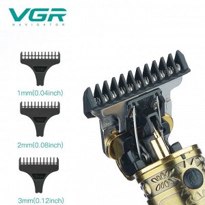 Профессиональный Триммер для стрижки волос, бороды и усов VGR-085 аккумуляторный