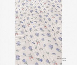 Одеяло демисезонное с принтом, цвет синий, 200Х230см