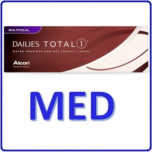 Однодневные контактные линзы Dailies Total 1 Multifocal 30 линз MED