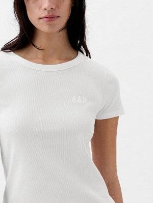 GAP - футболка в рубчик с логотипом