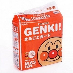 Подгузники Nepia Genki М, 63 шт 6-12 кг