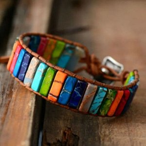 Богемный браслет из Императорского камня, 7 чакр