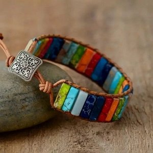 Богемный браслет из Императорского камня, 7 чакр