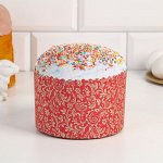 Форма бумажная для кекса, маффинов и кулича &quot;Флора красная&quot; 134 х 90 мм