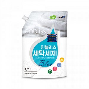 Жидкое средство для  для машинной и ручной стирки, стирки Enbliss Blue Laundry Detergent (Refill Pouch),1.2 л