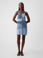 GAP - джинсовое мини-платье в стиле пэчворк