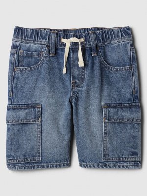 GAP - джинсовые шорты карго с шнурком в поясе