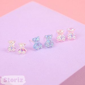 Storiz Набор сережек &quot;Bear&quot; (3шт)
