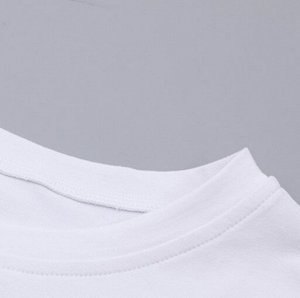 Костюм-двойка для девочки: футболка с принтом + джоггеры с лампасами, белый/фиолетовый